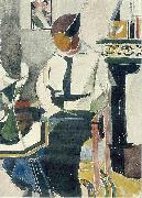 Theo van Doesburg Lena in interieur USA oil painting artist